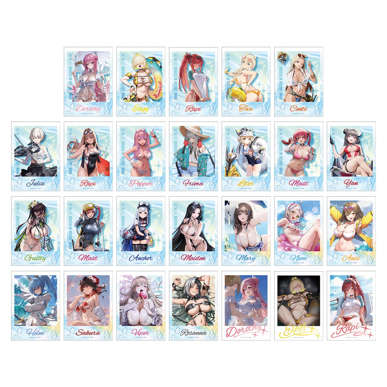 Algernon Clear Photo Card JAPANESE - Goddess of Victory: NIKKE 2025 Summer Fair