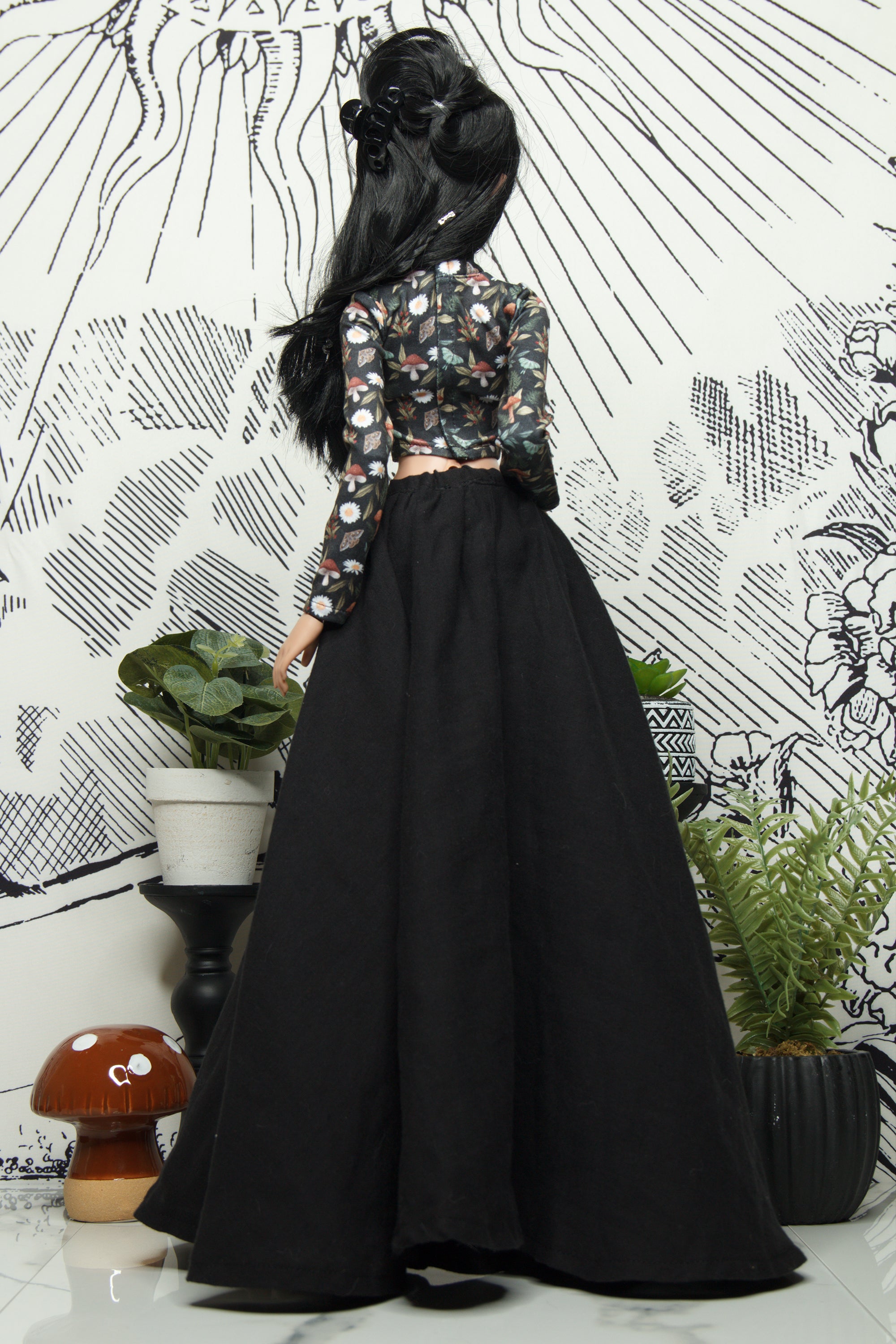 Long-sleeve Crop-Top - casual Smart Doll, DD, SD13, and SD16 clothes