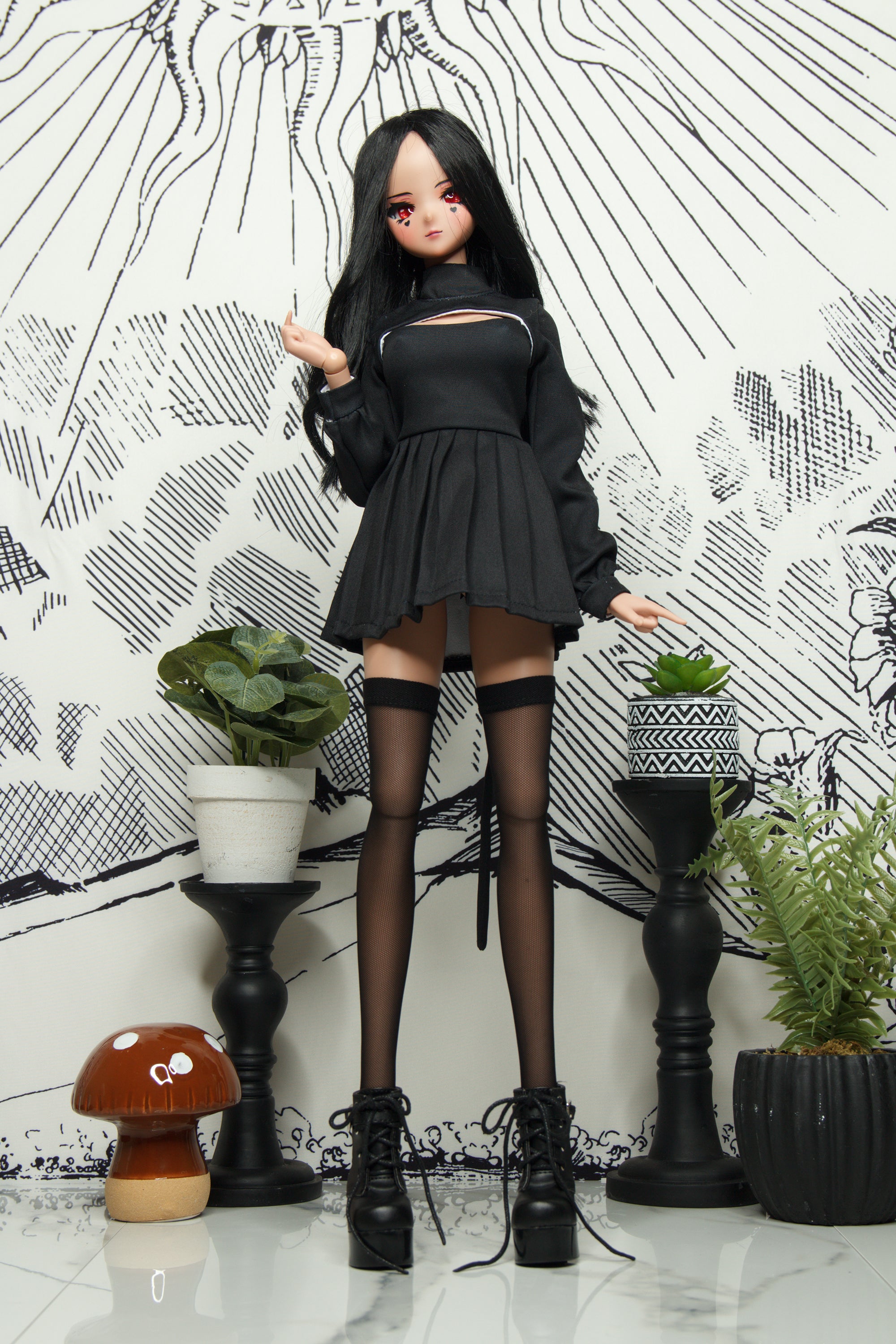 Pleated Mini Dress - casual Smart Doll and DD clothes ninaherisson Pleated Mini Dress - casual Smart Doll and DD clothes ninaherisson