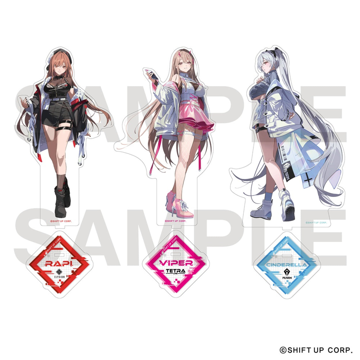 NIKKE POP UP SHOPTOPPA BASE アクリルスタンドセット NIKKE ナユタ TOPPA BASE AKIBA店舗限定BLISTAZ アクリルスタンド 缶