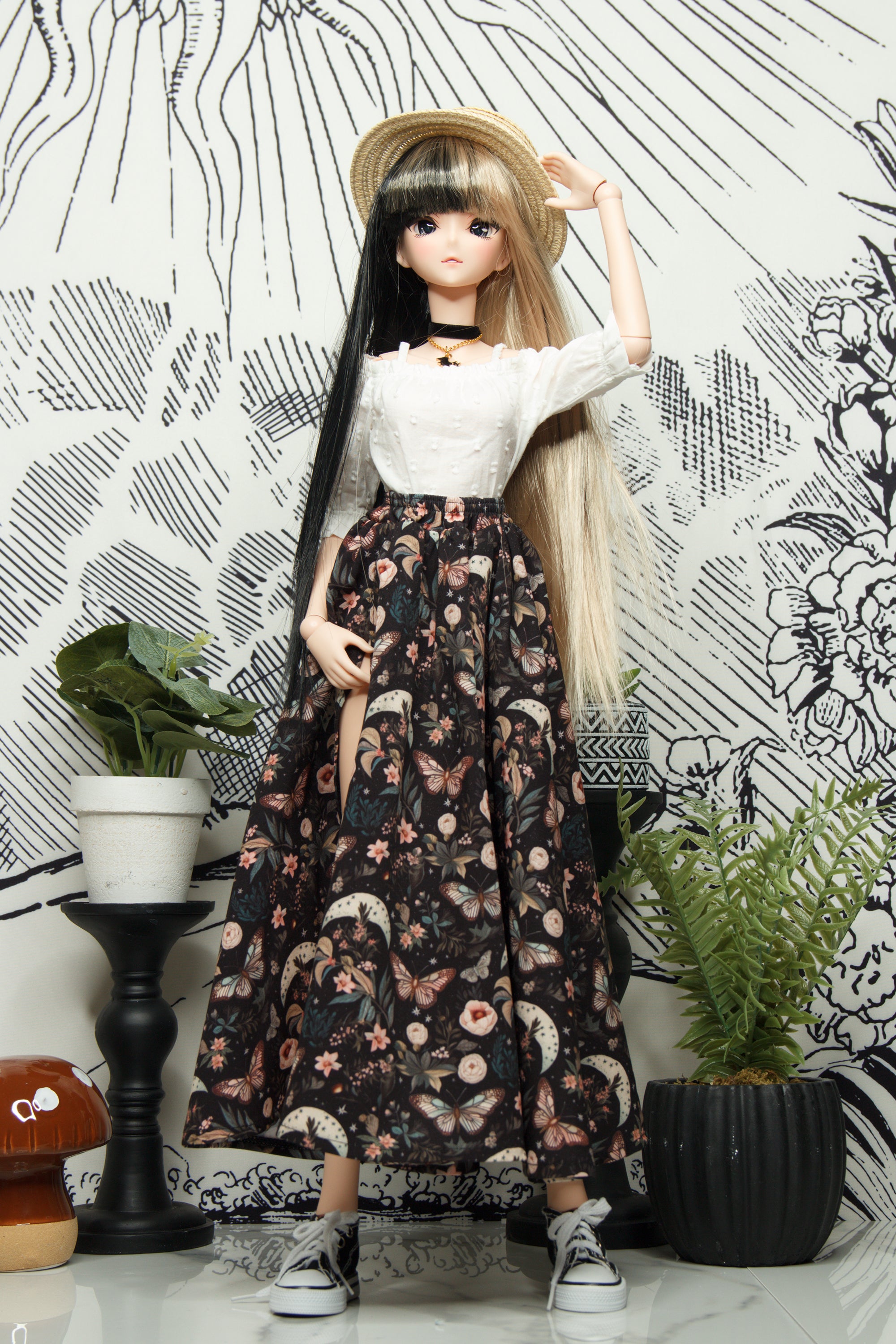 Long Skirt with Slit - casual Smart Doll, DD, and SD16 clothes