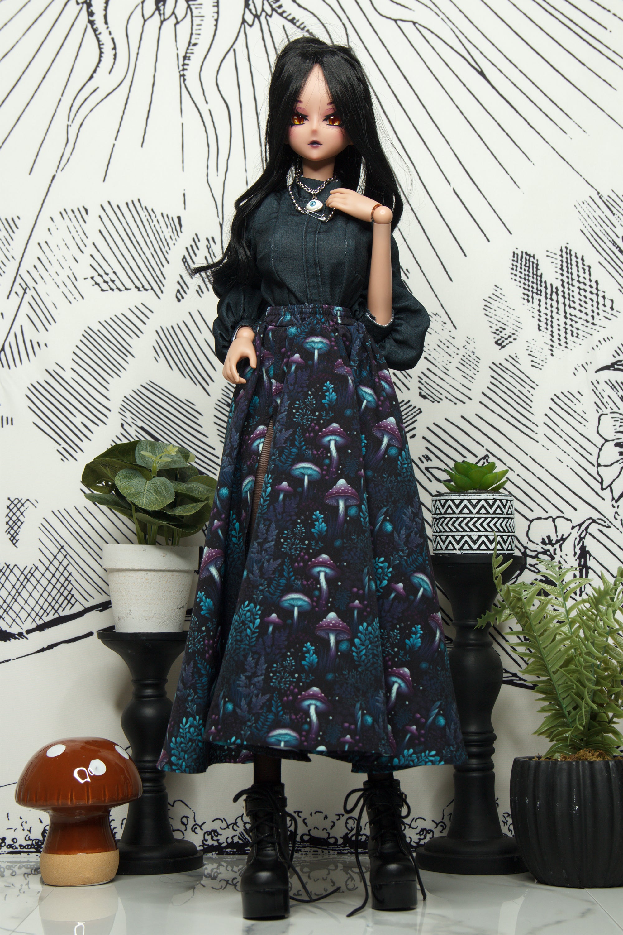 Long Skirt with Slit - casual Smart Doll, DD, and SD16 clothes