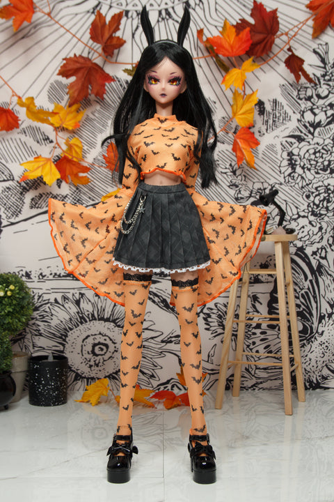 Bat Blouse and Stockings Socks - goth Smart Doll, DD, and SD13 clothes