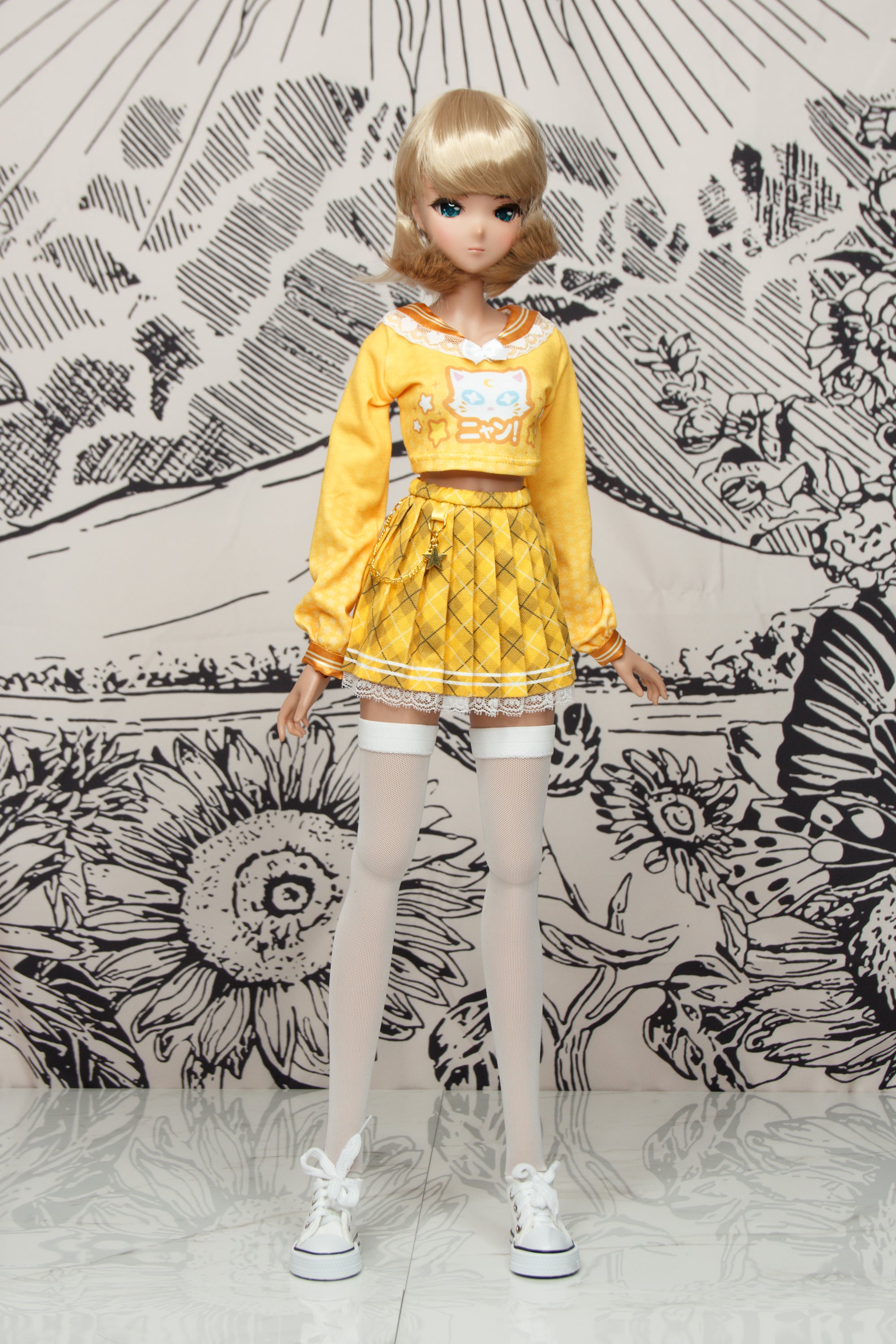 Cute School Uniform Shirt and Skirt - kawaii Smart Doll and DD