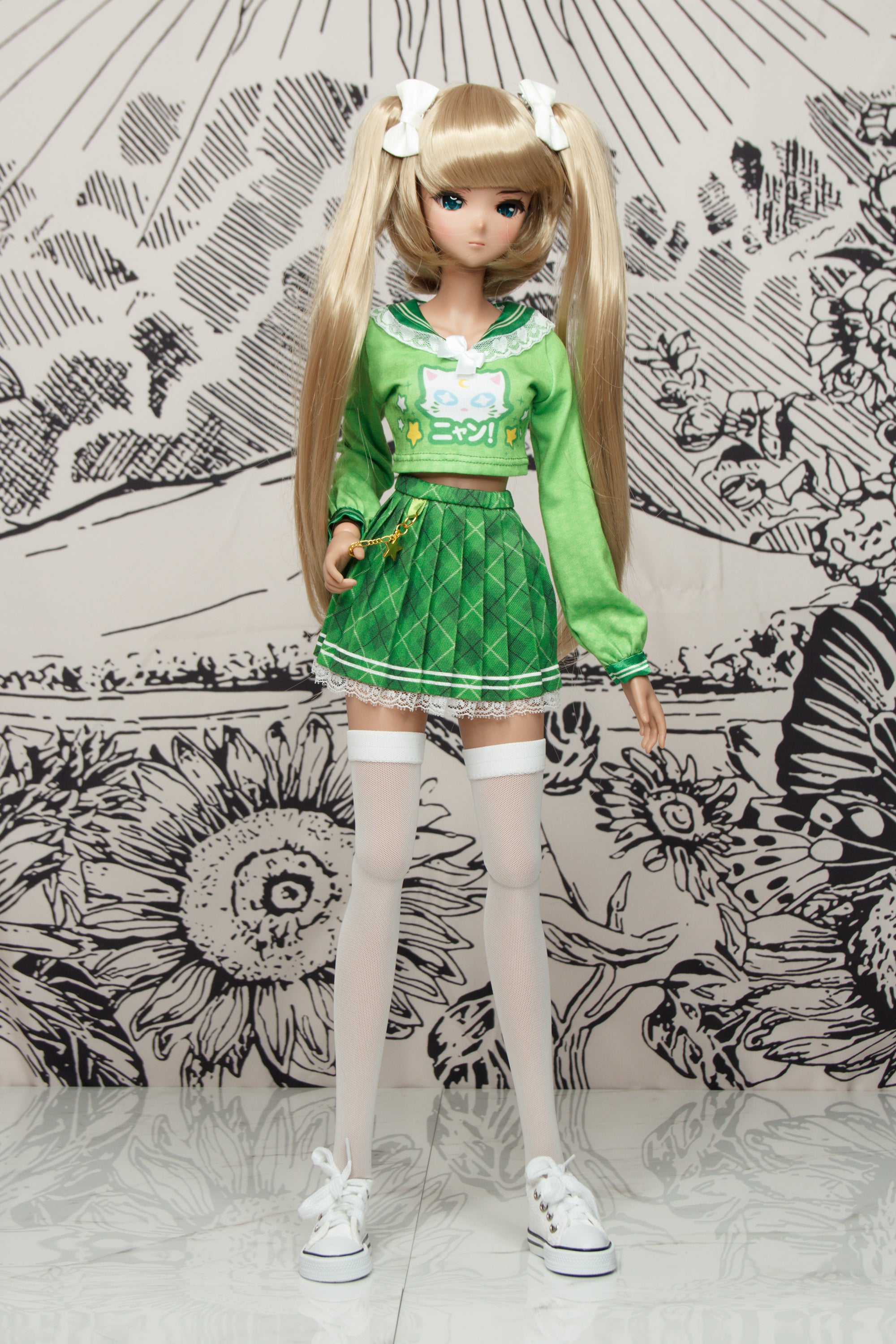 Cute School Uniform Shirt and Skirt - kawaii Smart Doll and DD clothes