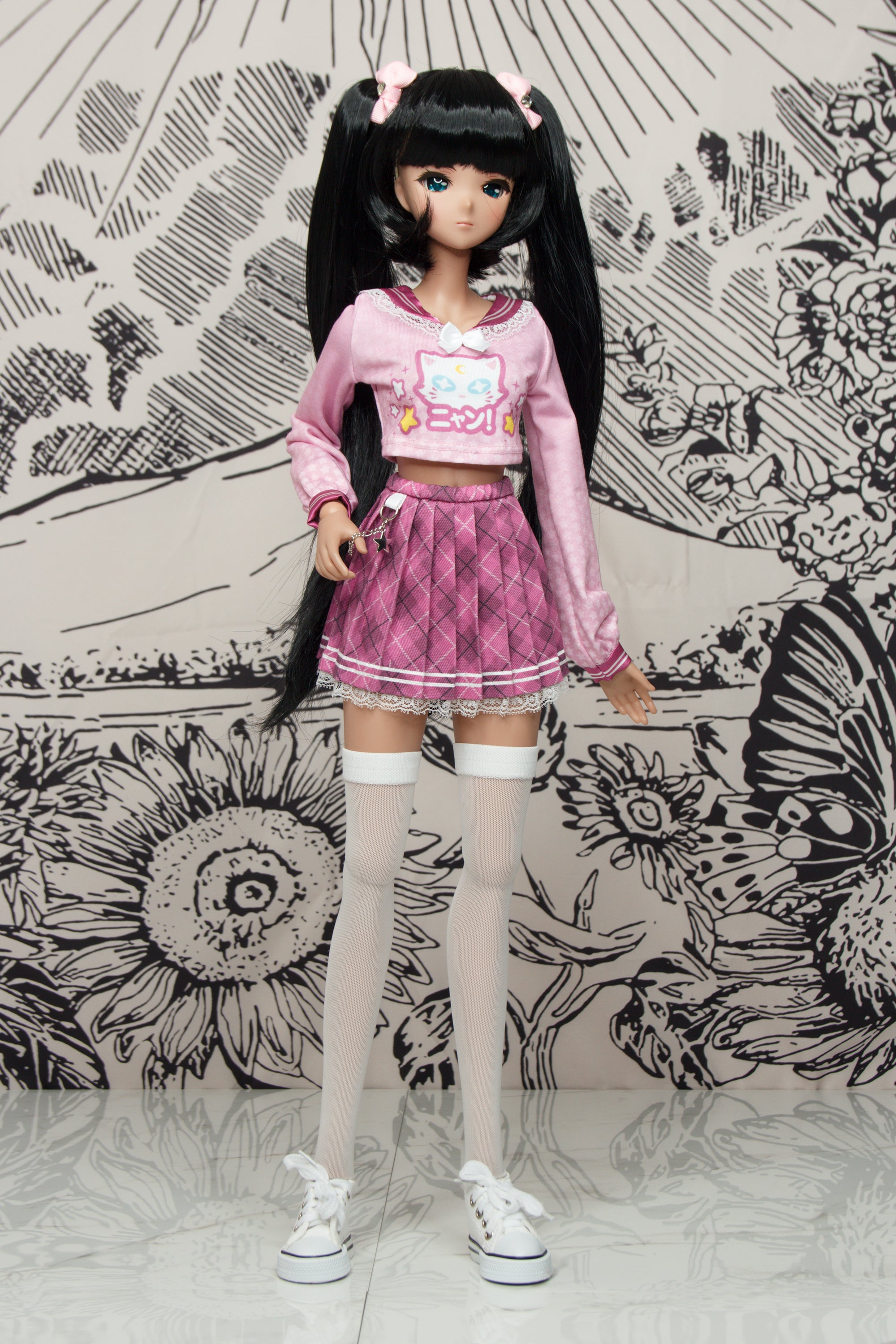 Cute School Uniform Shirt and Skirt - kawaii Smart Doll and DD clothes